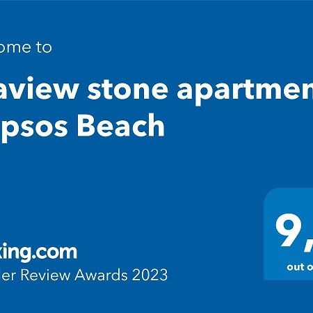 Seaview Stone Apartment In Ipsos Beach Exterior photo